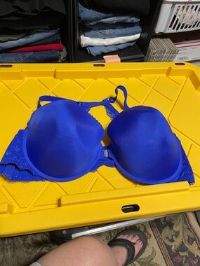 48d torrid Blue Lace-Trim T-Shirt Bra - Women Intimates front closure